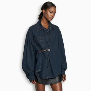 Denim Buckle Blouse