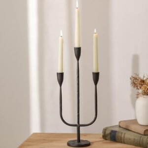 Black Metal Vintage Candle Holders
