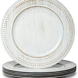 Vintage White Charger Plates