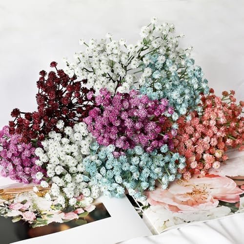 Maroon/Burgundy Babys Breath Flowers - Image 5
