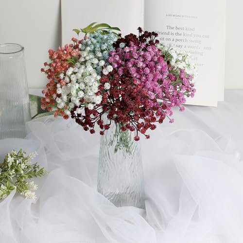 Maroon/Burgundy Babys Breath Flowers - Image 4