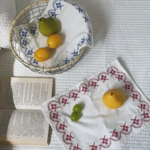 Embroidered topstitch Placemat